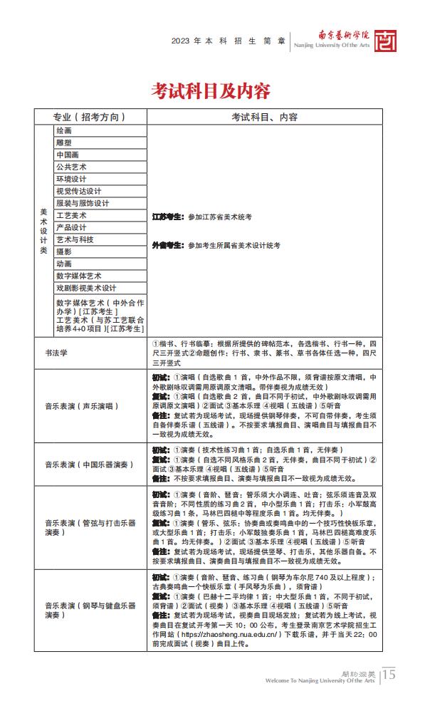图片[16]-南京艺术学院2023年本科招生简章-我的测试练习