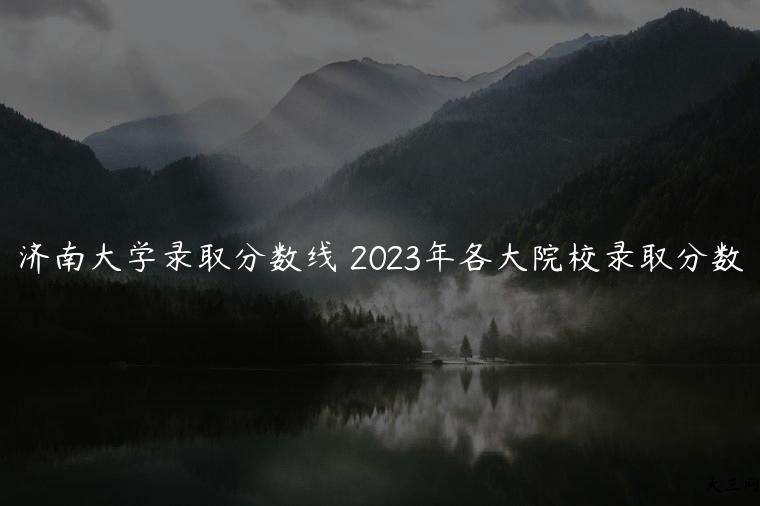 济南大学录取分数线 2023年各大院校录取分数